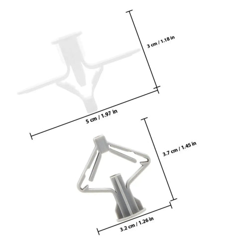 400Pcs Self Drilling Wall Anchors Kit butterfly nylon anchor with dimensions for drywall mounting
