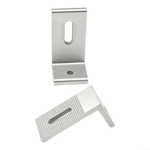 Heavy Duty Aluminum L Leg Solar Brackets For Color Steel Roofs 125mm High Stability UV Resistant Photovoltaic Mounting Kit