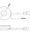 Technical drawing of Non Contact Vehicle Fuel Level Sensor For Fuel Management And Oil Level Detection Waterproof Metal Shell With Built In Magnet 0 To 5V Output Diesel And Gas Tank Gauge Durable Outdoor Use Easy Install For Cars And Trucks