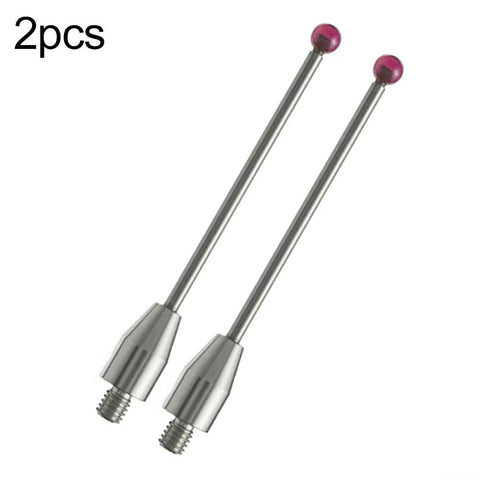 Two Pack CMM Touch Probe Styli With 2mm Ball Tip And 50mm Measuring Rod For Coordinate Measuring Machines Metrology Probes For High Precision Testing Shop Ready Quality Inspection Tools For Industrial Measurement, 2pcs