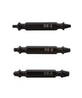 Screw Extractor Set 3-Piece For Impact Drivers With DoubleLok Quick-Change Chuck M2 High Speed Steel Construction Extra-Hardened Bits