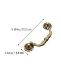 Two Pack Retro Drop Pendant Drawer Pulls Cabinet Handles Antique Style With Vintage Vibe Knobs Showing Dimensions