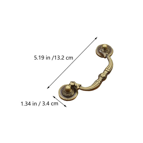 Two Pack Retro Drop Pendant Drawer Pulls Cabinet Handles Antique Style With Vintage Vibe Knobs Showing Dimensions