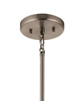 Braelyn 8.5 Inch One Light Mini Pendant With Clear Seeded Glass And Classic Pewter Finish ceiling mount detail
