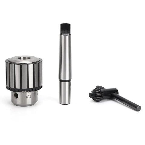 Heavy Duty 40 Steel Drill Chuck With MTA3 B22 Handle, 5-20mm clamping range accessories for industrial drilling.