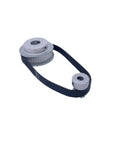 Get Your Smooth 5M HTD Timing Pulley Set With 12 And 48 Teeth For Perfect Gear Reduction Kits Featuring Ultra Flexible Belts With 10mm Or 15mm Width For Low Vibration High Performance Synchronous Drive Systems That Keep Your Machine Running Sweet And. 5M HTD pulley and belt set with 12T and 48T gray metal pulleys