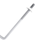 Concrete Anchor Bolts 3/4 In By 10 In L-Shaped Hot-Dip Galvanized with Nuts and USS Washers, Carbon Steel Outdoor Fasteners