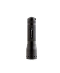 Bright 450 Lumen Focusable Flashlight With 300m Long Range Beam, 4x AAA Battery Powered, durable black everyday carry torch