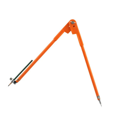 Heavy Duty Adjustable Carpenter Scribing Divider Precision Woodworking Marking Compass in bright orange, designed for accurate markings.