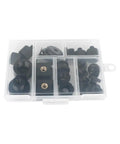 Game Changer 19 Piece Camera Screw Mount Kit Featuring Smooth 1 4 3 8 And 5 8 Thread Converters Plus Cold Shoe Adapter in storage case.