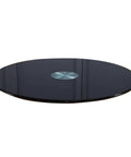 Ultra Large Tempered Glass Lazy Susan Turntable For Dining Tables 26-46 In Round Rotating Serving Tray Black Silent Stable
