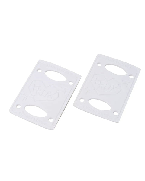 Risers And Shock Pads One Eighth Inch For Scooters And Bikes, Upgrade Your Ride With Cushioned Support, white spacers close-up