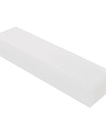 Heavy Duty HDPE Tapping Block For Machining And DIY Projects, 2 In Thick By 12 In Long By 3 In Wide, White Polyethylene Block