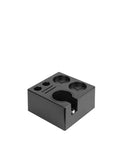 Espresso Knock Box And Pro Tamper Combo Fits Most Portafilters Heavy Duty Abs Build, black knock box with multiple compartments for quick cleanup.