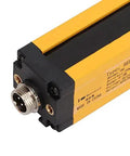 Close-up of a Far Infrared Safety Light Curtain With 20mm Beam Spacing, Aluminum Body, Light Screen Sensor, Grating Protection For Punching Machines, NPN NC Output.
