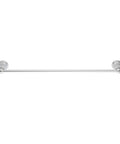 Straight Hand Towel Bar Rack In Polished Chrome, 24 Inch, Heavy-Duty Zinc Alloy Mount, Includes No-Fuss Mounting Screws And Drywall Anchors, 26 1/8 Inch Fixture Width, 2 7/16 Inch Projection, Supports Up To 22 Lbs