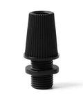 Black plastic strain relief for pendant lighting, 1/8 IPS thread, part of a 50 pack