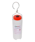 Universal Motorcycle Auxiliary Gas Tank Repair Kit With 1L Capacity, hanging with red lid and air outlet.