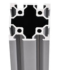 Close-up of Four Piece Set V Slot 4040 Aluminum Extrusion Profile 39.4 Inch European Standard Anodized Linear Rail cross-section