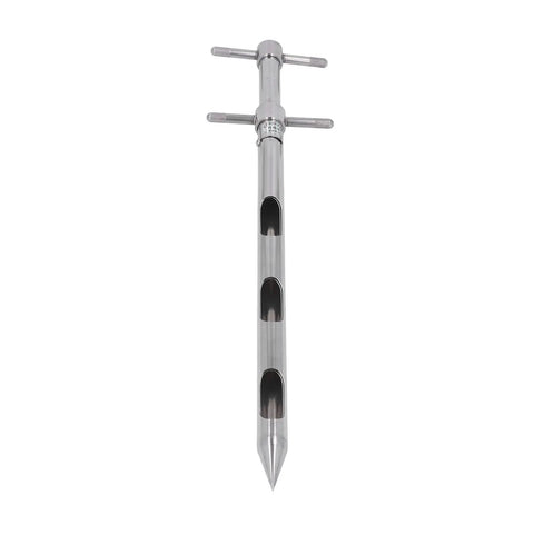 304 Stainless Steel Soil Sampler Probe With T Handle 0.54m Depth for precise sampling, visible side view showing hollow coring tool.