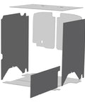 Gray Van Wall Liner Panel Insulated Polypropylene With Foam And Foil Core with detailed panel layout for easy installation.