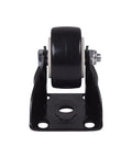 Top Shelf 4 Pack 1.6 Inch Black Polyurethane Fixed Castor Wheels with solid metal core for tool cart applications.