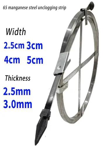 Heavy Duty Sewer Drain Snake And Pro Grade Rodding Kit For Tough Outdoor Cleanup with 65 manganese steel unclogging strip.