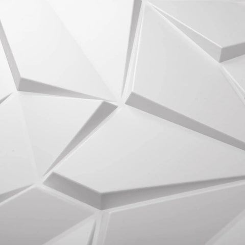 Lit 3D PVC Wall Panels Matte Black Geometric Decor Kit For DIY Accent Walls, close-up of geometric texture detail.