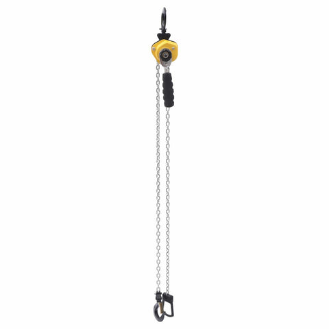Mini Chain Hoist With G80 Chain, Ratchet Lever Come Along Hoist With Hook, Portable Adjustable Length, visible with hook and chain