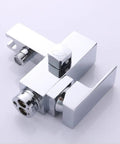Top view of Freestanding Bathtub Faucet With Hand Sprayer Floor Mount Tub Filler Single Handle Brass Tap Chrome Finish.