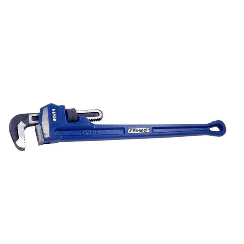 Heavy Duty Cast Iron Pipe Wrench With 24 Inch Length And 3 Inch Jaw Drop Forged Teeth For Beefy Bite Easy Spin Adjusting Nut I Beam Handle SAE Plumbing Tool For Tightening And Loosening Pipes In Tough Jobs