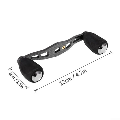 Switch Up Your Gear With This Super Lightweight Carbon Fiber Fishing Reel Handle Featuring A Rock Solid Left Or Right Side Eva Grip Knob That Slams Into Any Rod For Serious Angling Adventures. 12cm carbon fiber reel handle with EVA knobs, 4cm wide