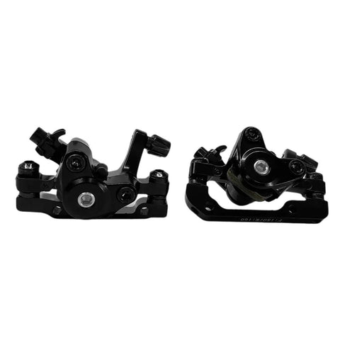 Rock Solid Mechanical Disc Brake Set For Mountain Bikes Featuring Steel Rotor And Caliper Piston With Killer Grip And Sick Stopping Power For Trail Sessions, black caliper pistons.