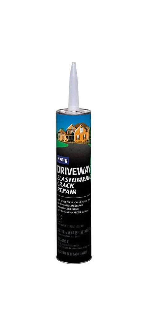 Premium Elastomeric Blacktop Driveway Crack Repair For Cracks In Asphalt Surfaces, tube with nozzle, ideal for driveways and parking lots.