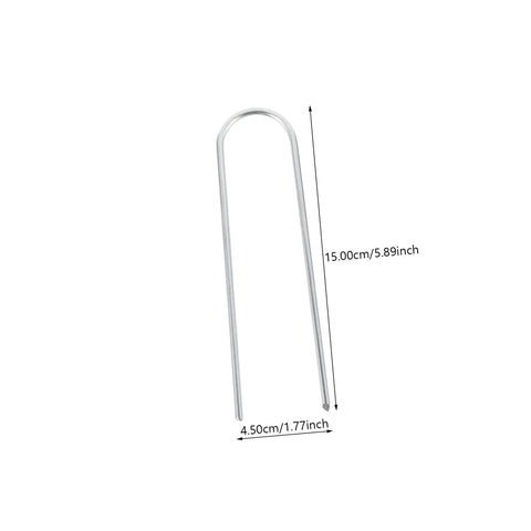 Heavy Duty Galvanized U Shaped Ground Stakes Pack Of 50 For Garden Membranes And Outdoor Fixes Durable Nails With Beveled Ends For No Fuss Ground Mounting And Easy Installation