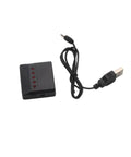 3.7V LiPo Battery Charger For RC Quadcopters 5 In 1 Portable Station with USB cable