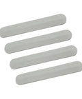 Four Pack Laptop Bottom Rear Cover Rubber Feet Strips Replacement For HP Pavilion 15 CW 15 CS TPN Q208 Q210 Models Durable Foot Pads Set 1.88 Inch Long 0.3 Inch Wide New Replacement, showing adhesive rubber strips.