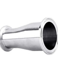 Stainless steel sanitary tri-clamp reducer ferrule, 2 in to 1-1/2 in OD, side view