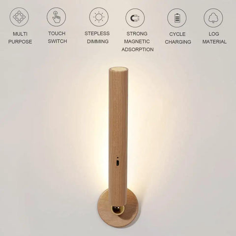 Rechargeable Battery Operated Wall Sconce Night Light With 360 Degree Rotating Magnetic Ball No Fuss Cordless Lamp With Stepless Dimming