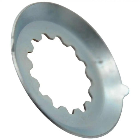 Race Ready Front Sprocket Lock Washer Replacement For GPZ750 1985 To 1987 KFX450R 2008 To 2014 showing circular metal design
