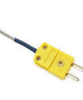 K Type Thermocouple Block Ceramic Kiln Insulator Kiln Probe for High Temperature Readings in yellow with attached wire