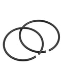Top Grade 1-50 Pcs M95 Round Wire Snap Rings In Tough 70 Manganese Steel With Black Finish For Shaft Retaining And Hardware DIY Fixins That Get Job Done Fast. Two black snap rings.