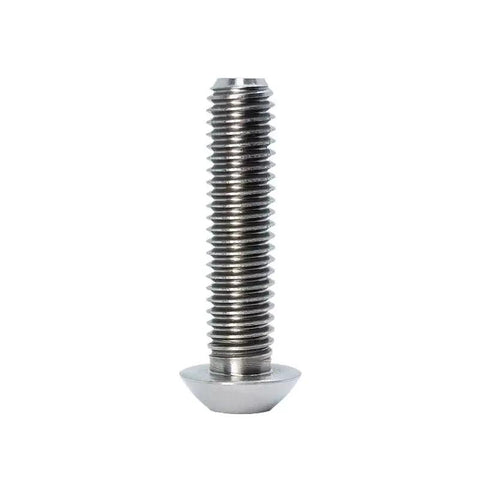 Premium Grade Five Titanium Hex Socket Round Head Bolts M10 X 20mm showing a single bolt, ideal for heavy duty applications.