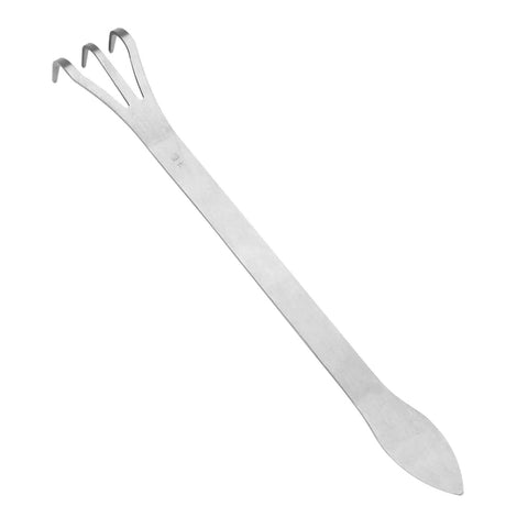 Lightweight 3 Prong Root Rake For Gardening With Stainless Steel Construction Ergonomic Handle Loosens And Aerates Soil
