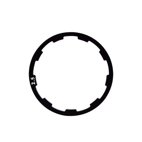 Aluminum Bike Hub And Bottom Bracket Spacers Set Seven Size Mix For MTB And Road Bikes 1.5mm shown, black finish, easy install