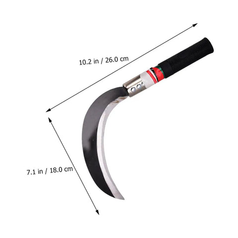 Short Handle Manganese Steel Garden Weeding Sickle Tool Two Piece Set for Grass and Weeds Harvesting with blade dimensions