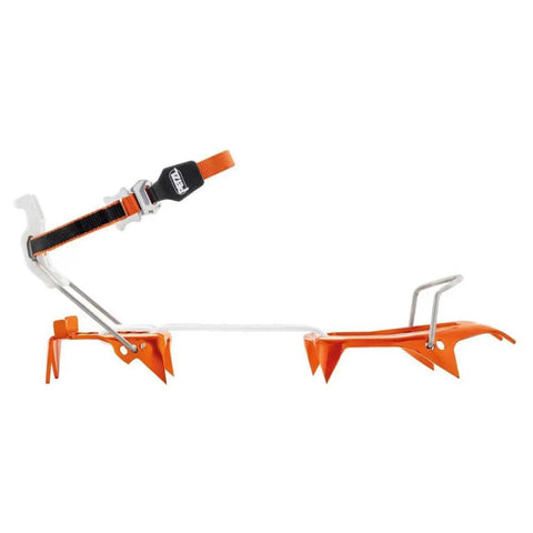 Side view of Leopard FL Flexlock Crampons for Ski Touring and Snow Approaches Ultra Lightweight Aluminum Build with Secure Flexlock