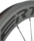 Beefy 50mm 700c clincher carbon fiber road wheelset with 23mm rim width UCI approved Toray T700 3k matte finish detail