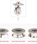 Heavy Duty 68mm V Groove Gate Wheel With Spring Loaded Track Caster For Sliding Gates Stainless Steel 304 Rustproof Pro Grade Shock Absorbing Rollers 550 Lbs Load Capacity Durable Gate Rolling Solution, 68mm V-groove wheel