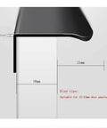 Gold Slick Invisible Door Handle Set For Wardrobe And Kitchen Cabinets Concealed Edge Pulls side view dimensions